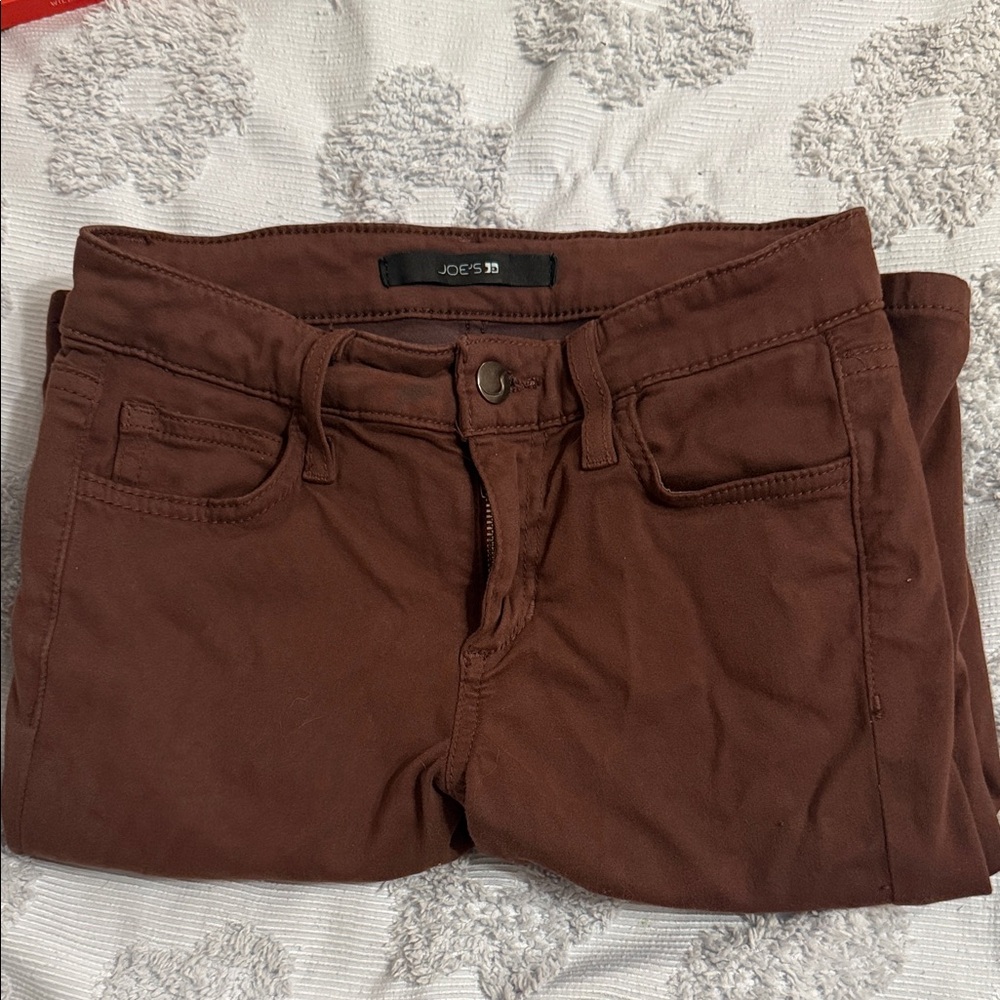 Joe's Jeans Brown High-Rise Skinny Leggings